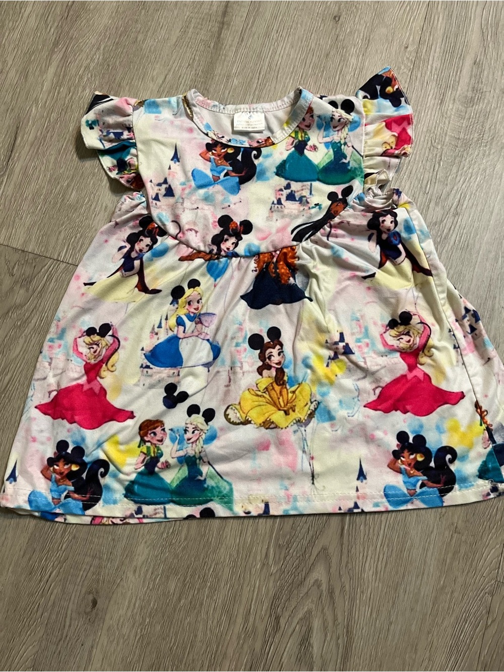Disney Princesses with Mickey Ears Print Casual Dress - Multicolor 18-24m